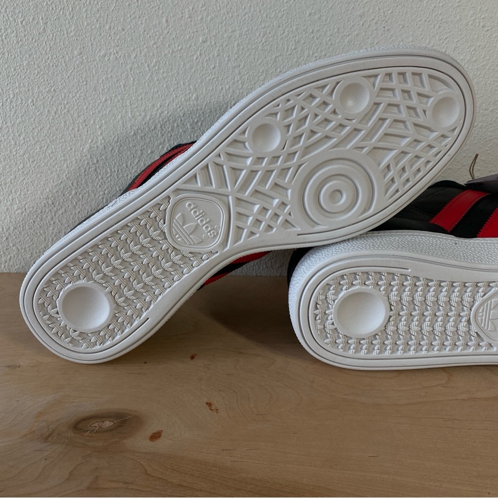 Adidas Busenits Black Pebbled Leather Red Skateboarding Shoe - Size 10.5 - Picture 11 of 12